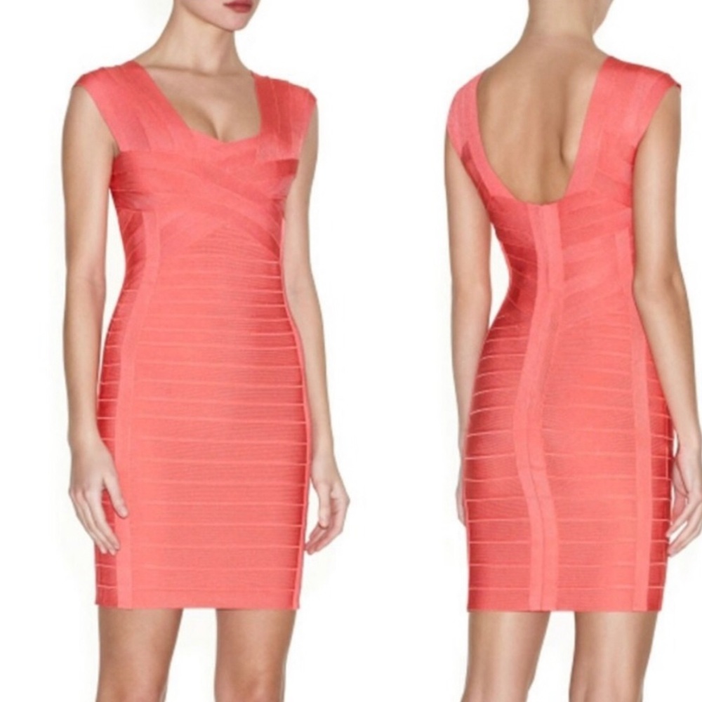 Herve Leger Dress Blush Bandage Body-con